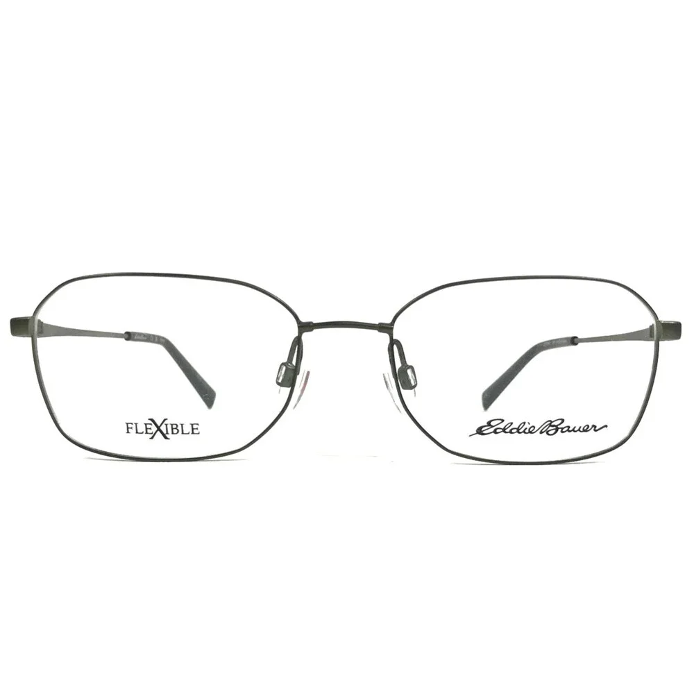 Eddie Bauer Eyeglasses Frames EB32064 GN Green Rectangle Hexagonal 54-18-140